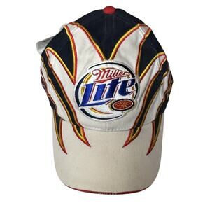 NWT Miller Lite Rusty Wallace Chase NASCAR Hat VTG Style Shark Tooth Wave